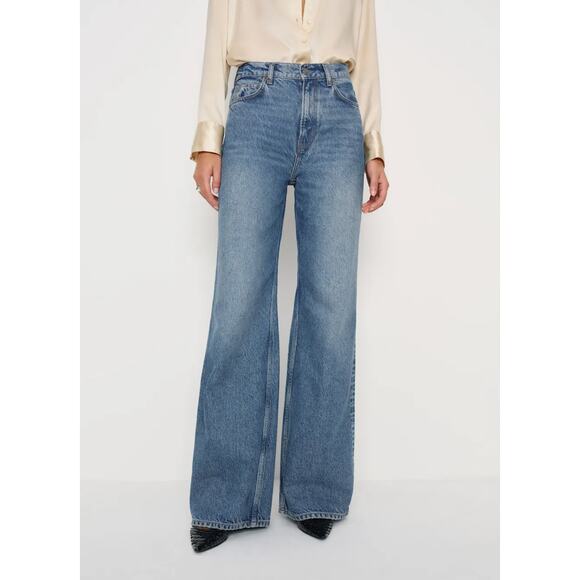 REFORMATION Cary High Rise Slouchy Wide Leg Jeans in Colorado Size 28 - Picture 1 of 8